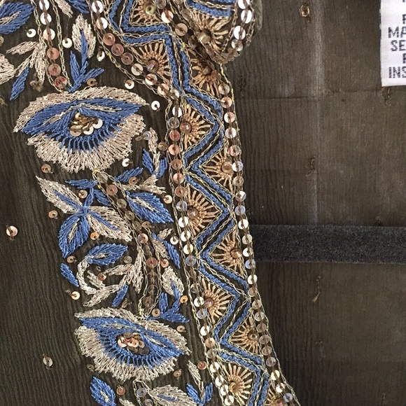 Vintage Lotta Stensson Silk Hand Emb Tunic S - Picture 4 of 8